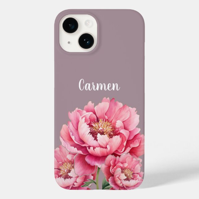 Personalized Floral phone case, Custom Phone case  (Back)