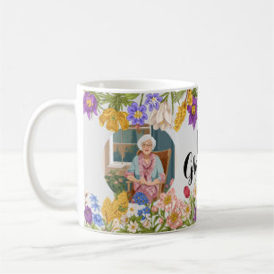 Personalized Floral Photo Collage Mug Gift