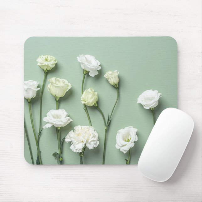 Personalized Floral Photo Modern Mouse Pad (With Mouse)