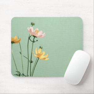 Personalized Floral Photo Modern Mouse Pad