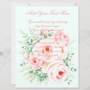 Personalized Floral Scrapbook Paper