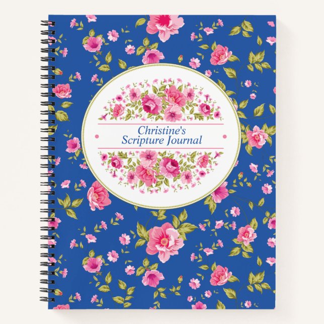 Personalized Floral Scripture Journal (Front)