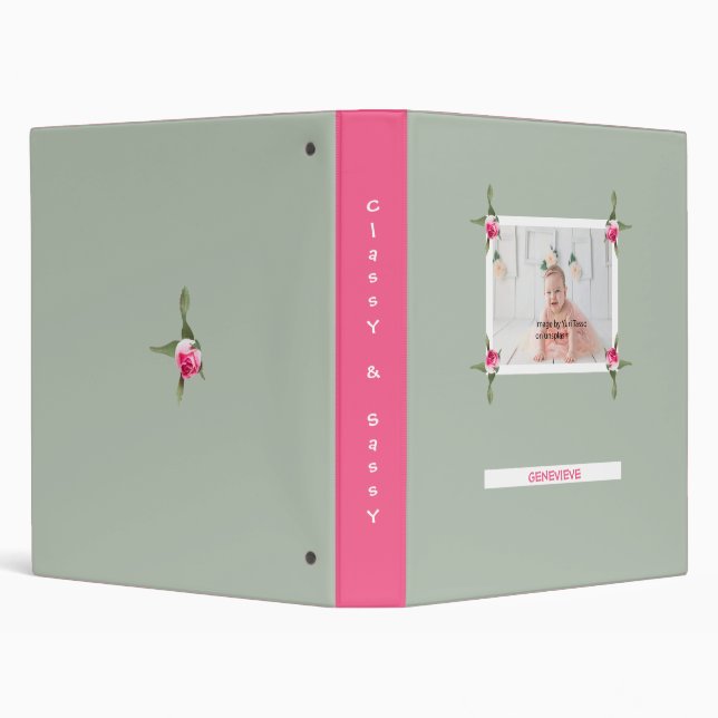 Personalized Floral Spray Binder (Background)