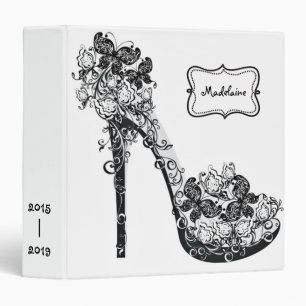 Personalized Floral Stilettos Shoes High Heels Binder