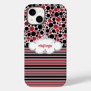 Personalized Floral & Stripes Phone Case