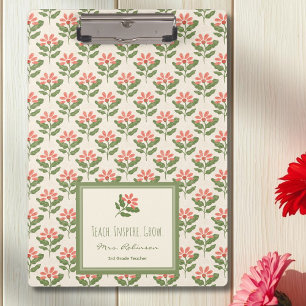Personalized Floral Teacher Clipboard