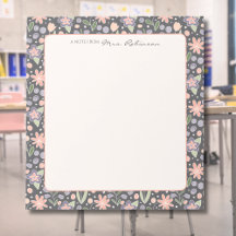 Personalized Floral Teacher Notepad