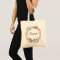 Personalized Floral Tote Bag