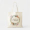 Personalized Floral Tote Bag