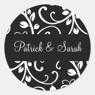 Personalized Floral Vine Envelope Sticker Seal