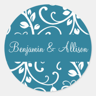 Personalized Floral Vine Envelope Sticker Seal