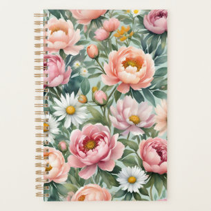 Personalized Floral Wallpaper Print Planner