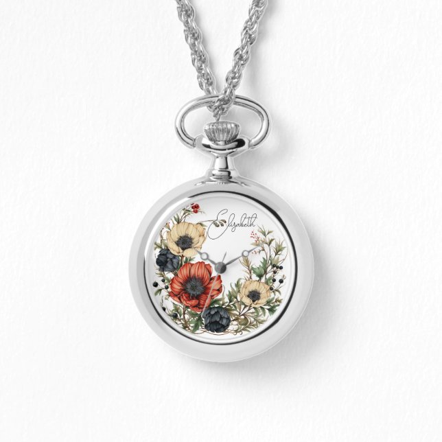 Personalized Floral Watch (Front)