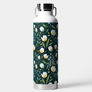 Personalized Floral Water Bottle