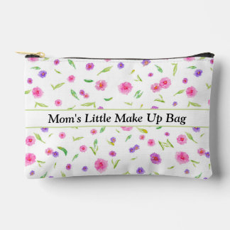 Personalized Floral Watercolor Accessory Pouch