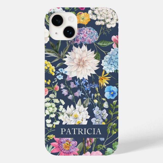 PERSONALIZED FLORAL WILDFLOWERS IPHONE 14 Case-Mate iPhone CASE (Back)