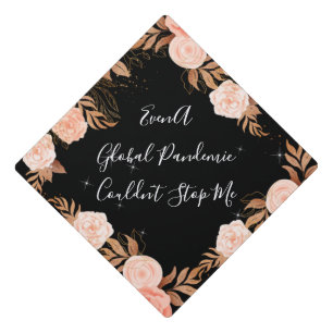 Personalized Floral With Custom Quotes Graduation  Graduation Cap Topper