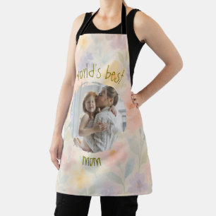 Personalized Floral 'World's Best Mom' Apron