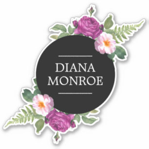 Personalized Floral Wreath
