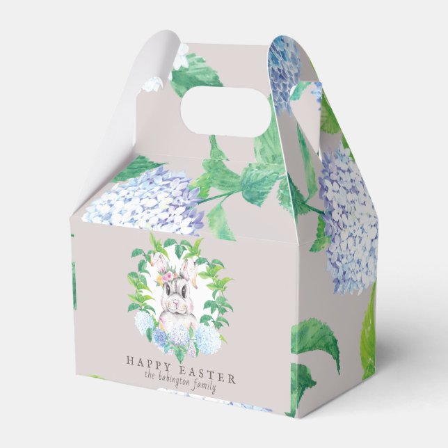 Personalized Floral Wreath Easter Favor Box (Front Side)