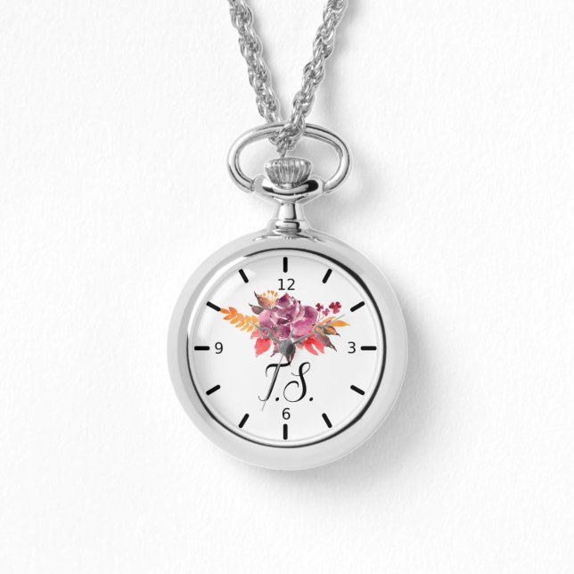 Personalized Floral Wreath Watch (Front)