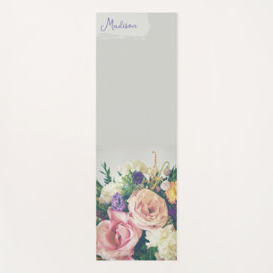 Personalized Floral Yoga Mat