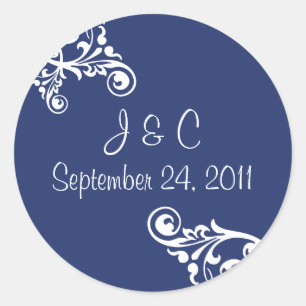 Personalized Flourish Envelope Seal Sticker