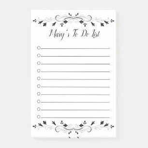 Personalized Flourish To Do List Notes