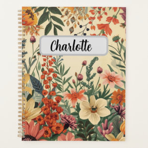 Personalized Flower Cover Productivity & Goal  Planner