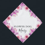 Personalized Flower Dog Pet Wedding Bandana<br><div class="desc">A super cute floral wedding bandana you can personalize with your dog's name. Designed by Thisisnotme©</div>