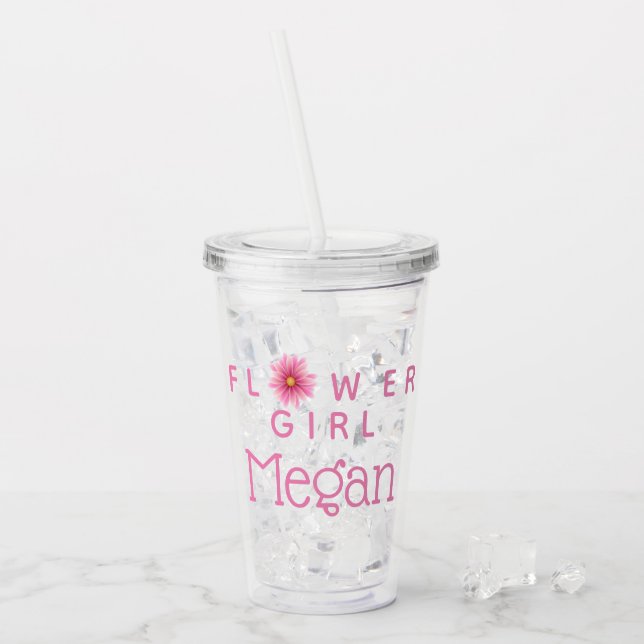 Personalized Flower Girl Cup (Front Ice)