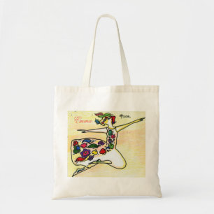 Personalized flower girl dancer tote bag