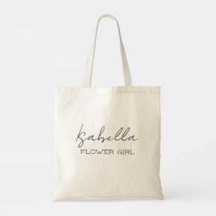 Personalized Flower Girl Tote Bag