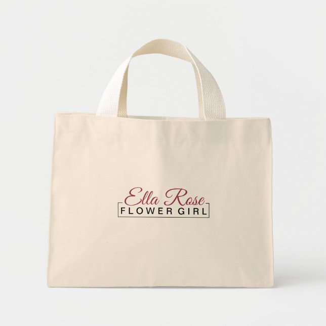 Personalized Flower Girl Tote Bag – Sweet Keepsake (Front)