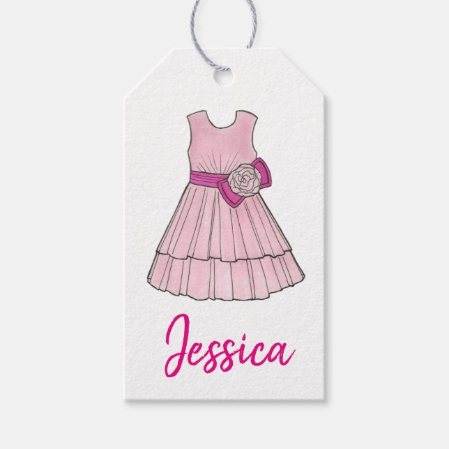 Personalized Flower Girl Wedding Party Gift Tag (Front)