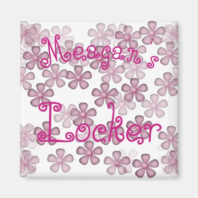 Personalized Flower Locker Magnet (Front)