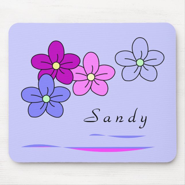 Personalized Flower Mousepads (Front)