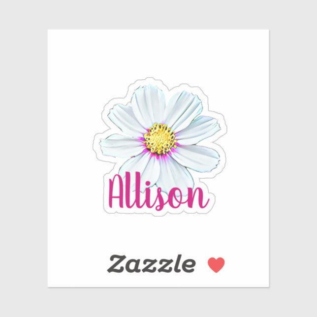 Personalized Flower Name Sticker (Sheet)