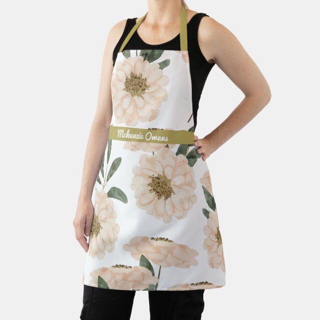 Personalized Flower Patterns Women's Apron (Insitu)