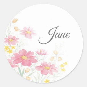 Personalized flower stickers