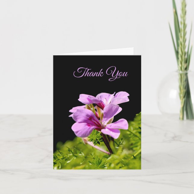 Personalized Flower Thank You Card (Front)