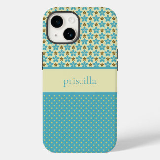 Personalized Flowers and Polka Dots Phone Case