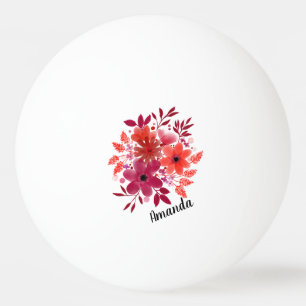Personalized Flowers Ping Pong Ball