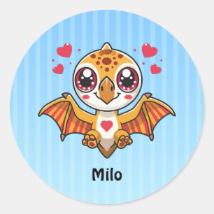 Personalized Flying Dinosaur Stickers