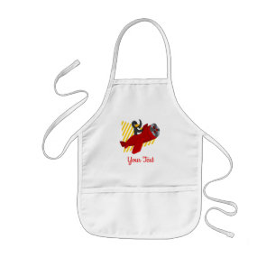 Personalized flying penguin cartoon Apron