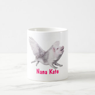 Personalized Flying Pig Mug for Mom Grandma Nana