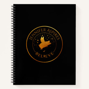 Personalized Flying Pig Notebook