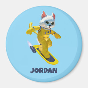 Personalized Flying Skateboard Magnet