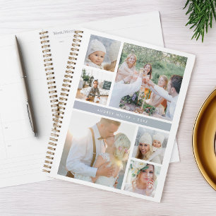 Personalized Fog Grey Photo Collage Planner