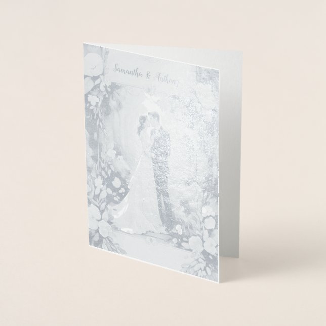 Personalized Foil Wedding Card (Front)
